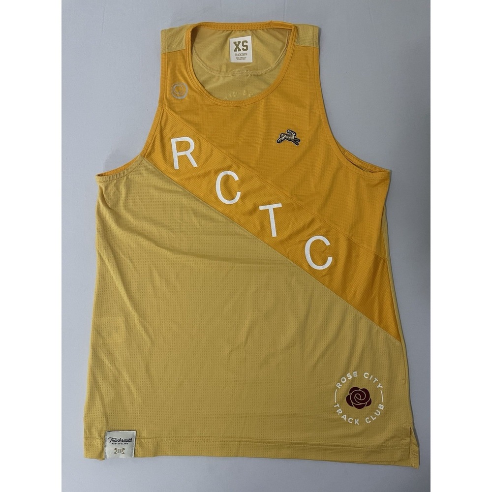 Women's J.Crew Tracksmith Van Cortlandt Singlet Tank‎ Top Yellow XS Rose City